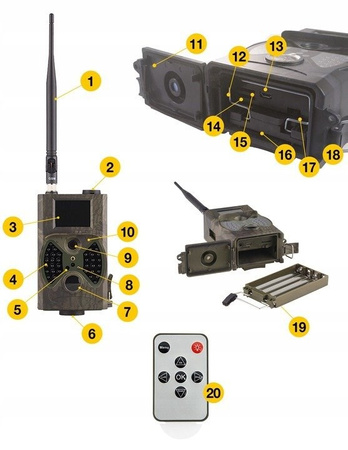 Fotopułapka GSM kamera leśna HC-300M 40xIR 940nm Czujnik Ruchu