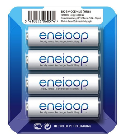 Akumulatorki Panasonic Eneloop AA (R6) 2000 mAh BK3MCCE/4LE - 4 sztuki