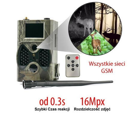 Fotopułapka GSM kamera leśna HC-300M 40xIR 940nm Czujnik Ruchu